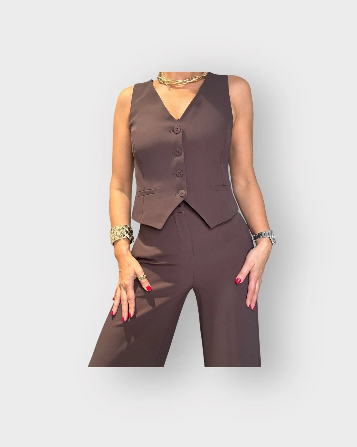 25C3735 - COMPLETO GILET E PANTALONE - Tensione in