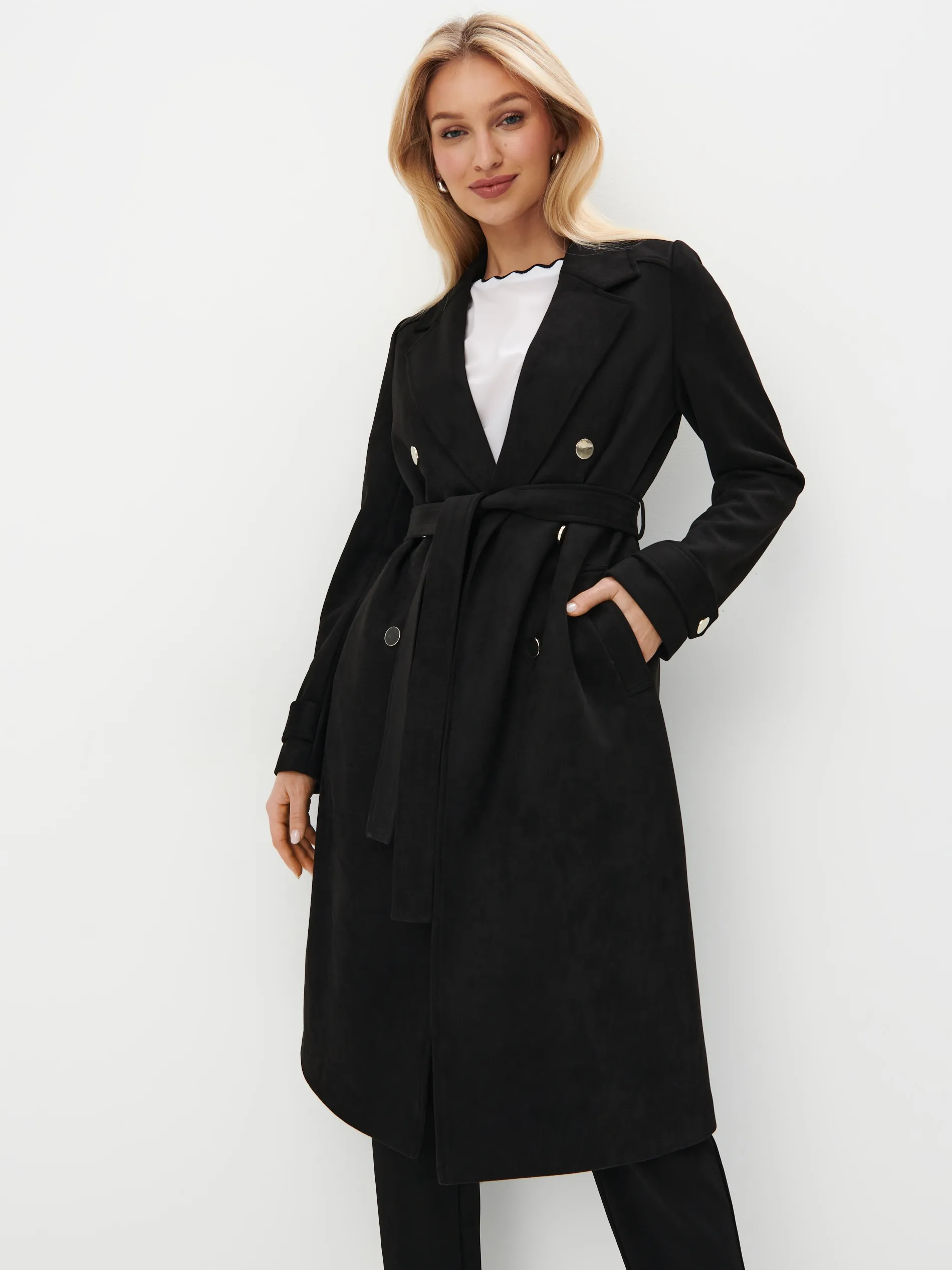 Cappotto con cintura