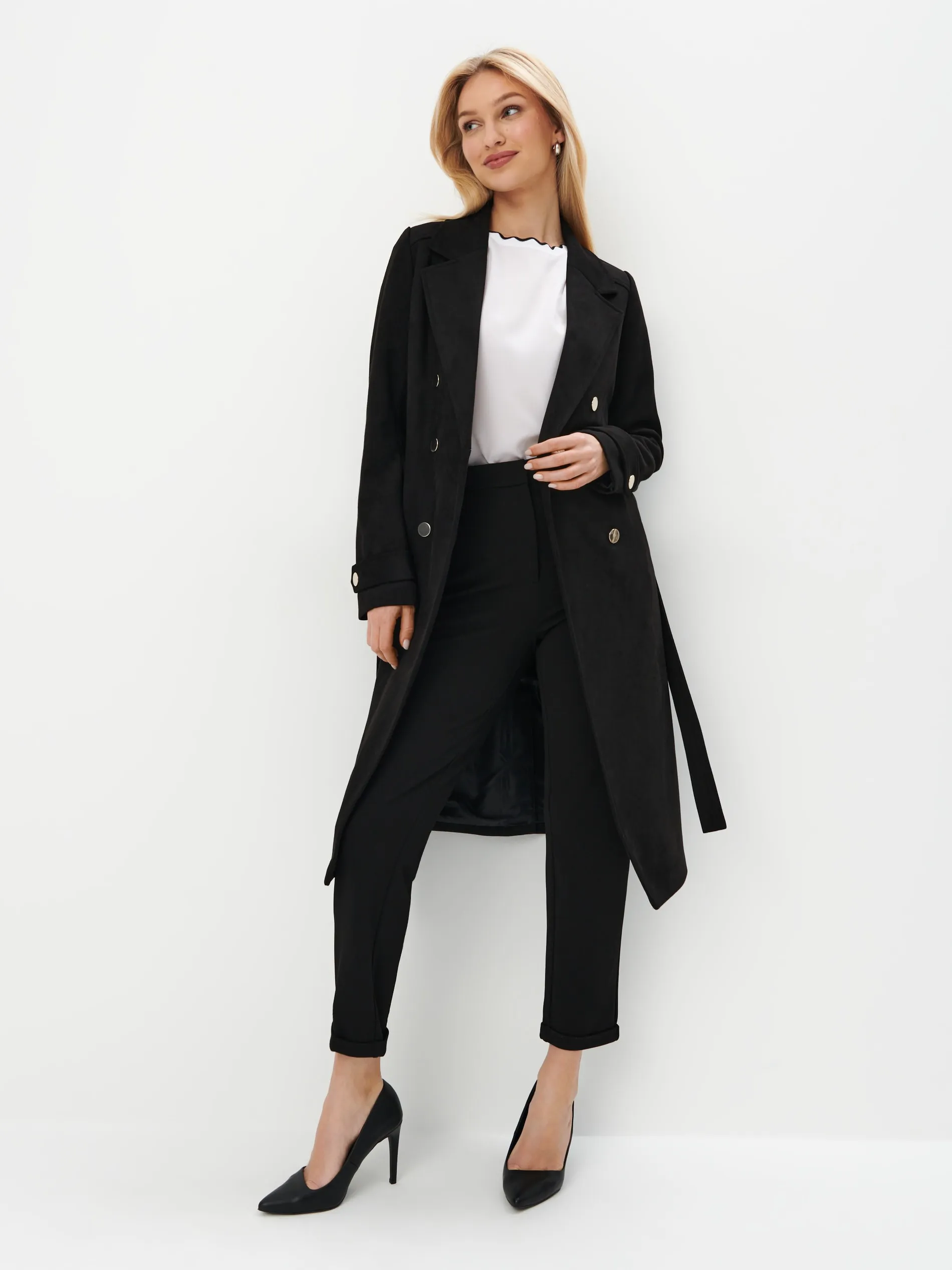 Cappotto con cintura