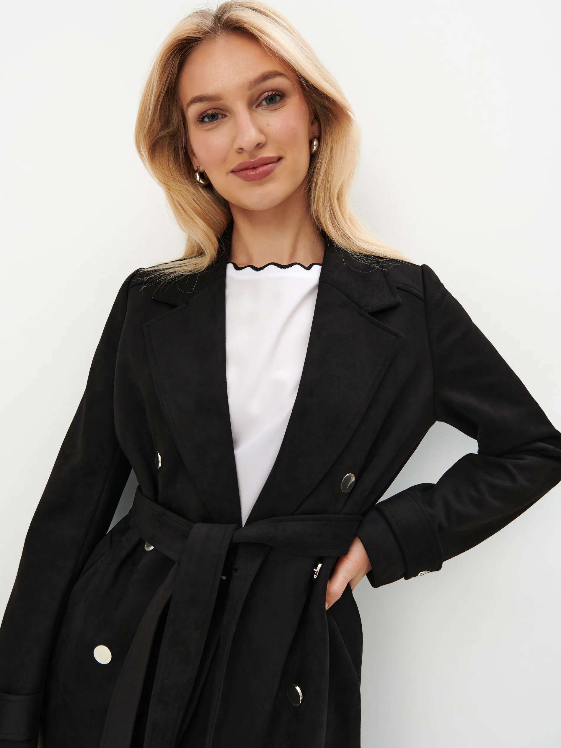 Cappotto con cintura