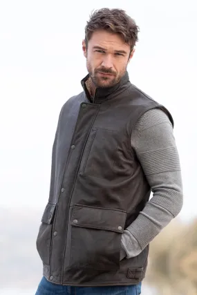 Lakeland Leather - Giles - Marrone scuro - Gilet in pelle
