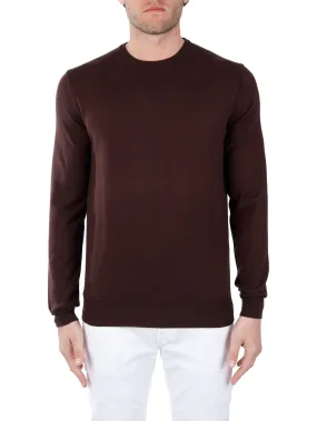 MAGLIA MARRONE IN COTONE