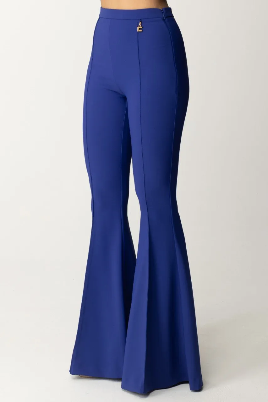 Pantaloni a zampa con charms BLUE INDACO