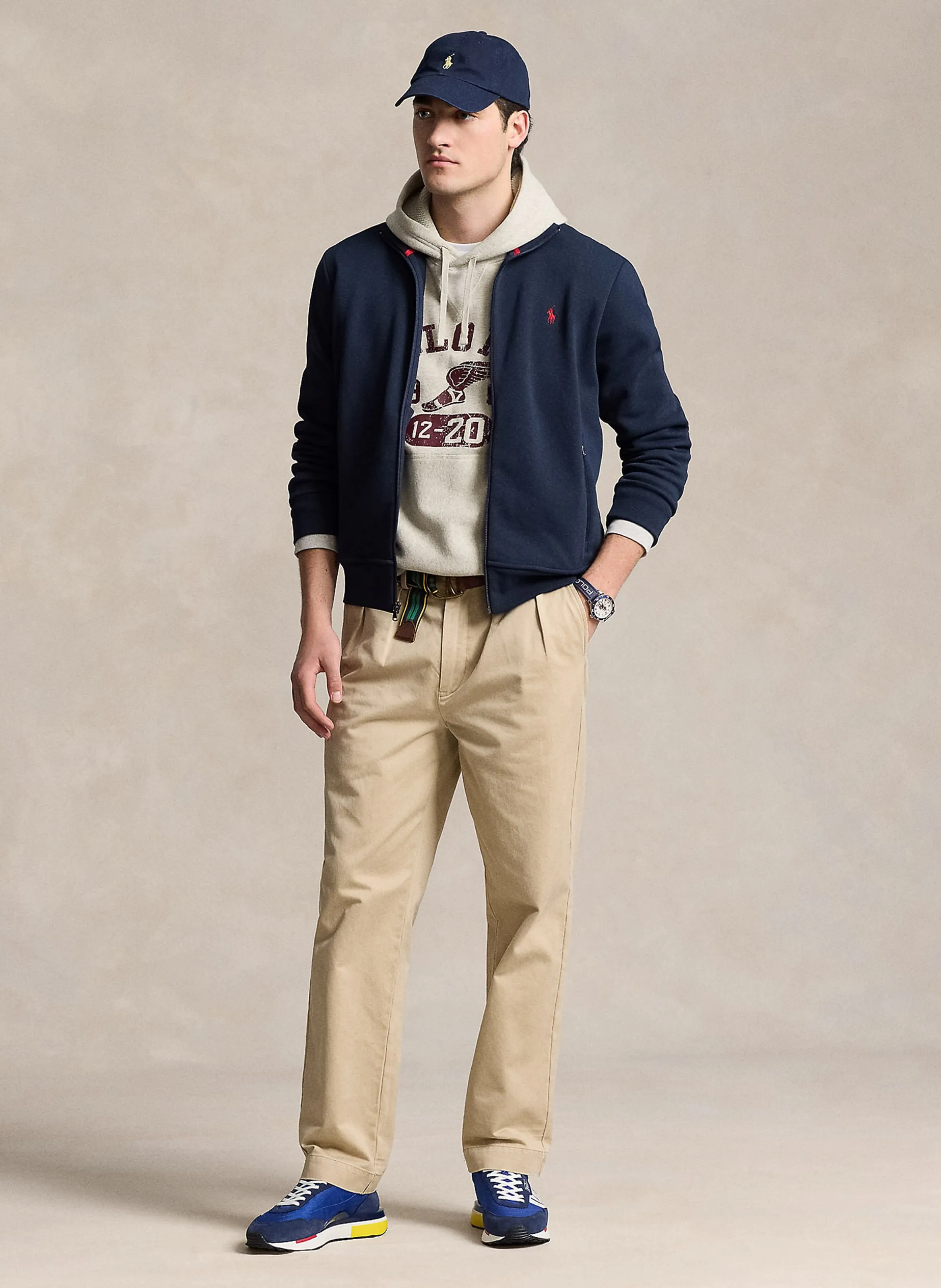  POLO RALPH LAUREN   Gilet diritto con collo alto in misto cotone | Blu